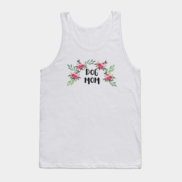 Floral Dog Mom Tank Top by Mplanet